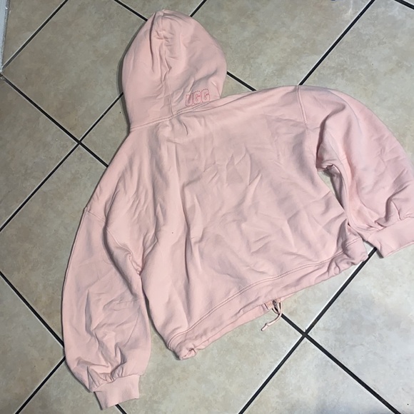 UGG ABBI HALF MOON SLEEVE ROSEWATER HOODIE NWT - Picture 3 of 14